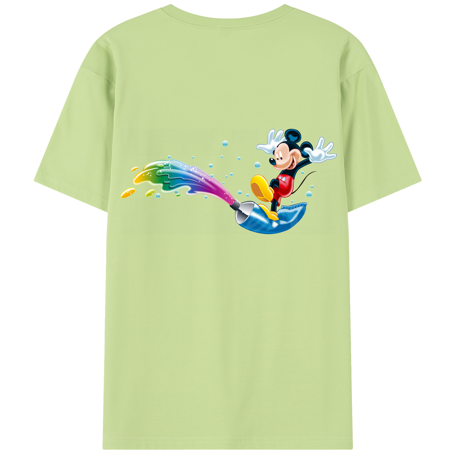 （画像用） ミッキーマウス Mickey Mouse 綿100％半袖Tシャツ（背面プリント）